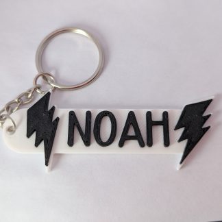 Custom Lightning Bolt Keychain