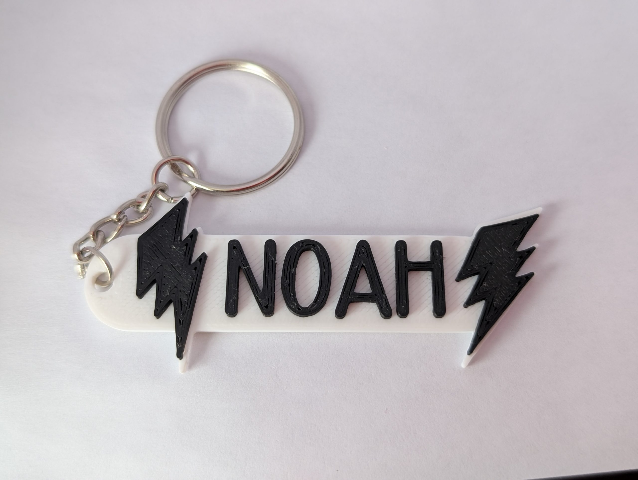 Custom Lightning Bolt Keychain