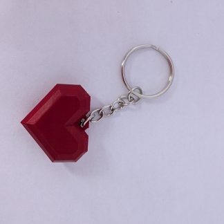Low poly heart keychain